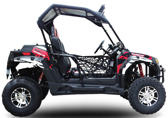 Challenger 200X Go Kart UTV Side by Side, with Alloy Wheels, Windshield and LED Light Bar