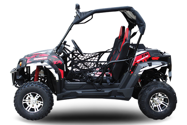 TrailMaster Challenger 200X Go Kart UTV Side by Side, with Alloy Wheels, Windshield and LED Light Bar
