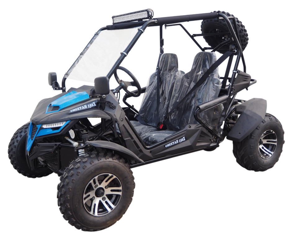 Cheetah 200X Go Kart (Special) CVT Automatic with Reverse, Alloy Wheels, Windshield