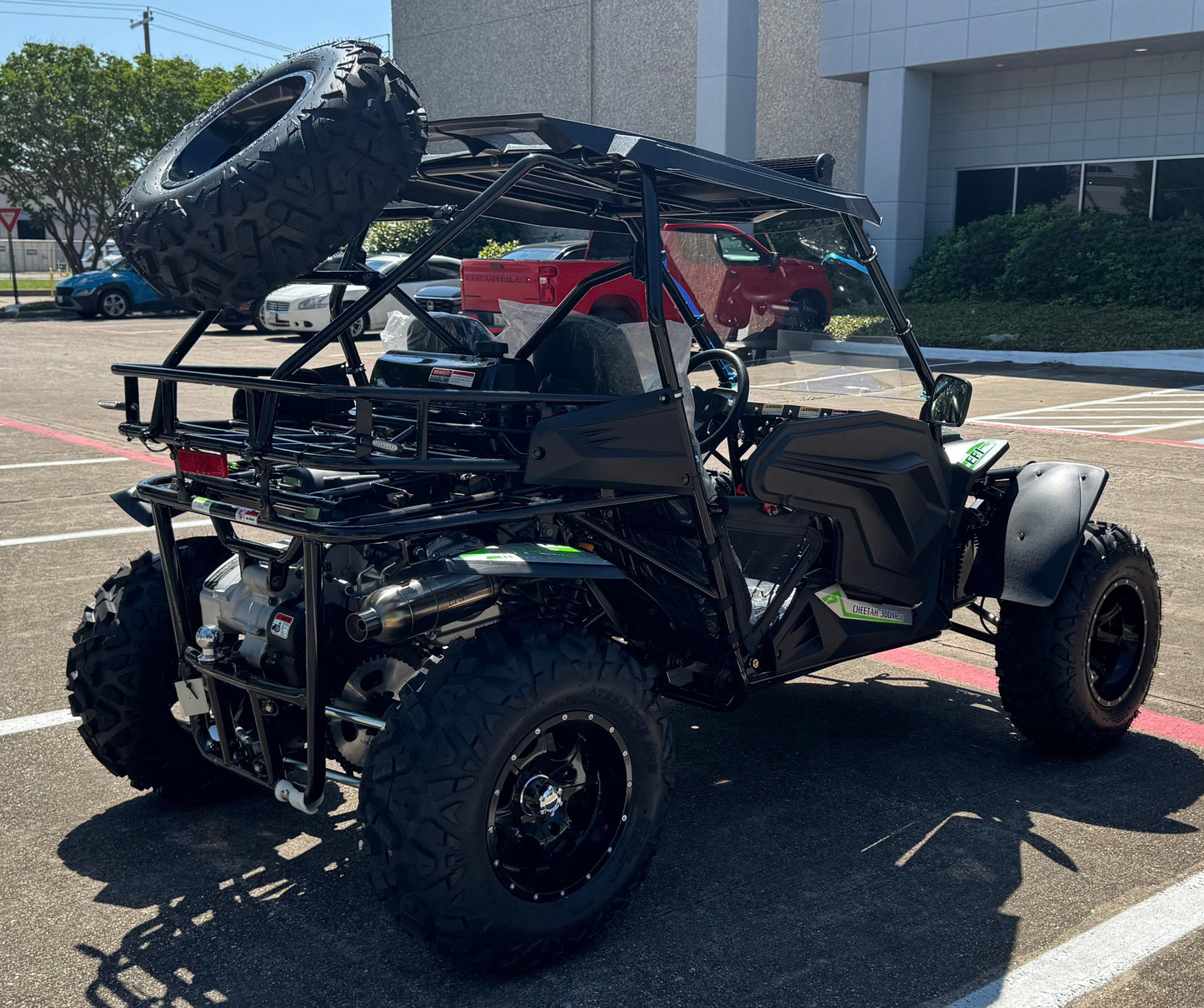 Cheetah 300Pro EFI Deluxe UTV Go Kart, Shaft Drive, Liquid Cooled CVT Auto with Reverse, Side Doors, Hard Top, Windshield, LED Light Bar