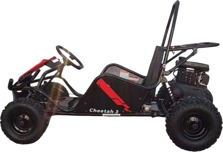 Cheetah 3 Kids Mini Go Kart, 80cc gas engine, seat belt, Kids Ages 4-9