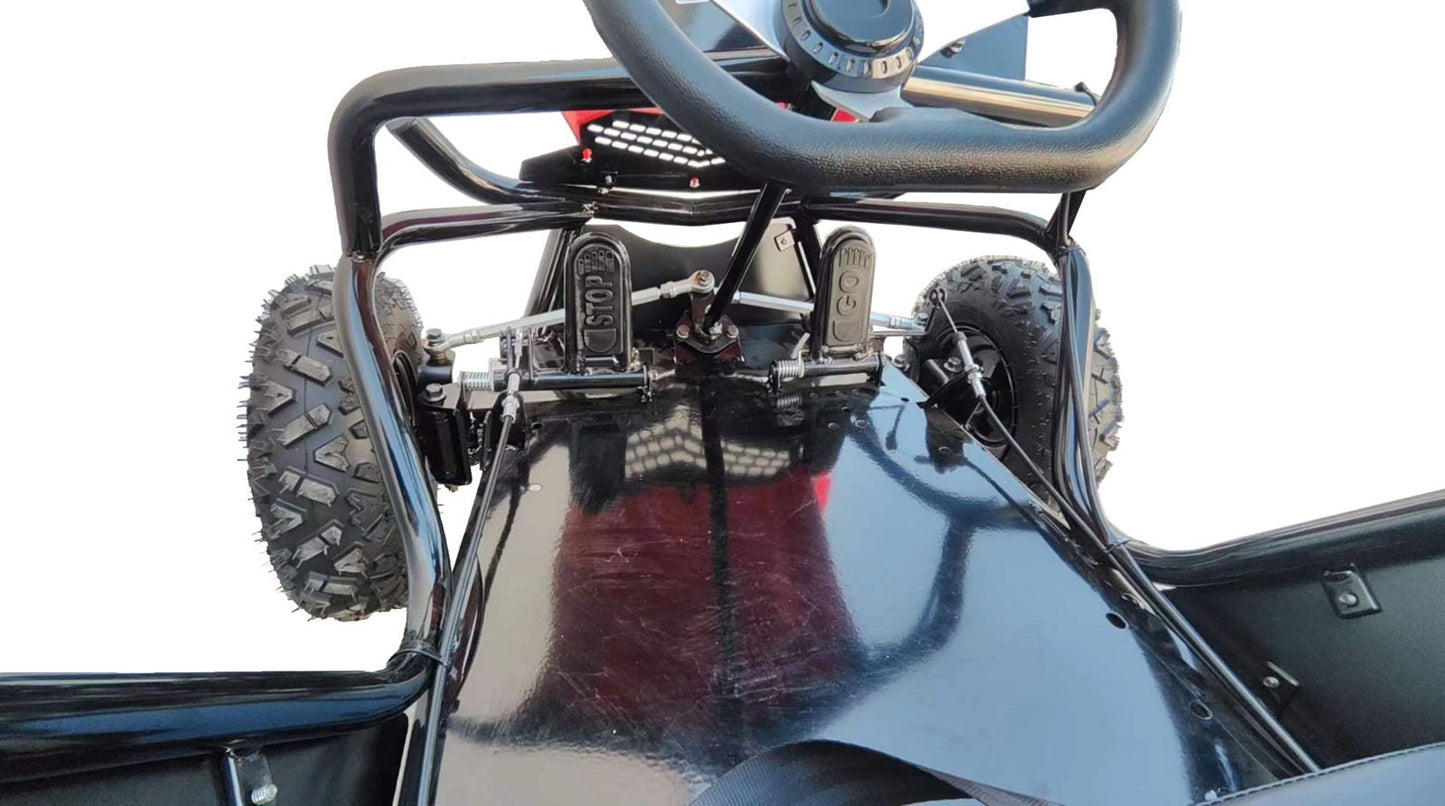 Cheetah 3 Kids Mini Go Kart, 80cc gas engine, seat belt, Kids Ages 4-9