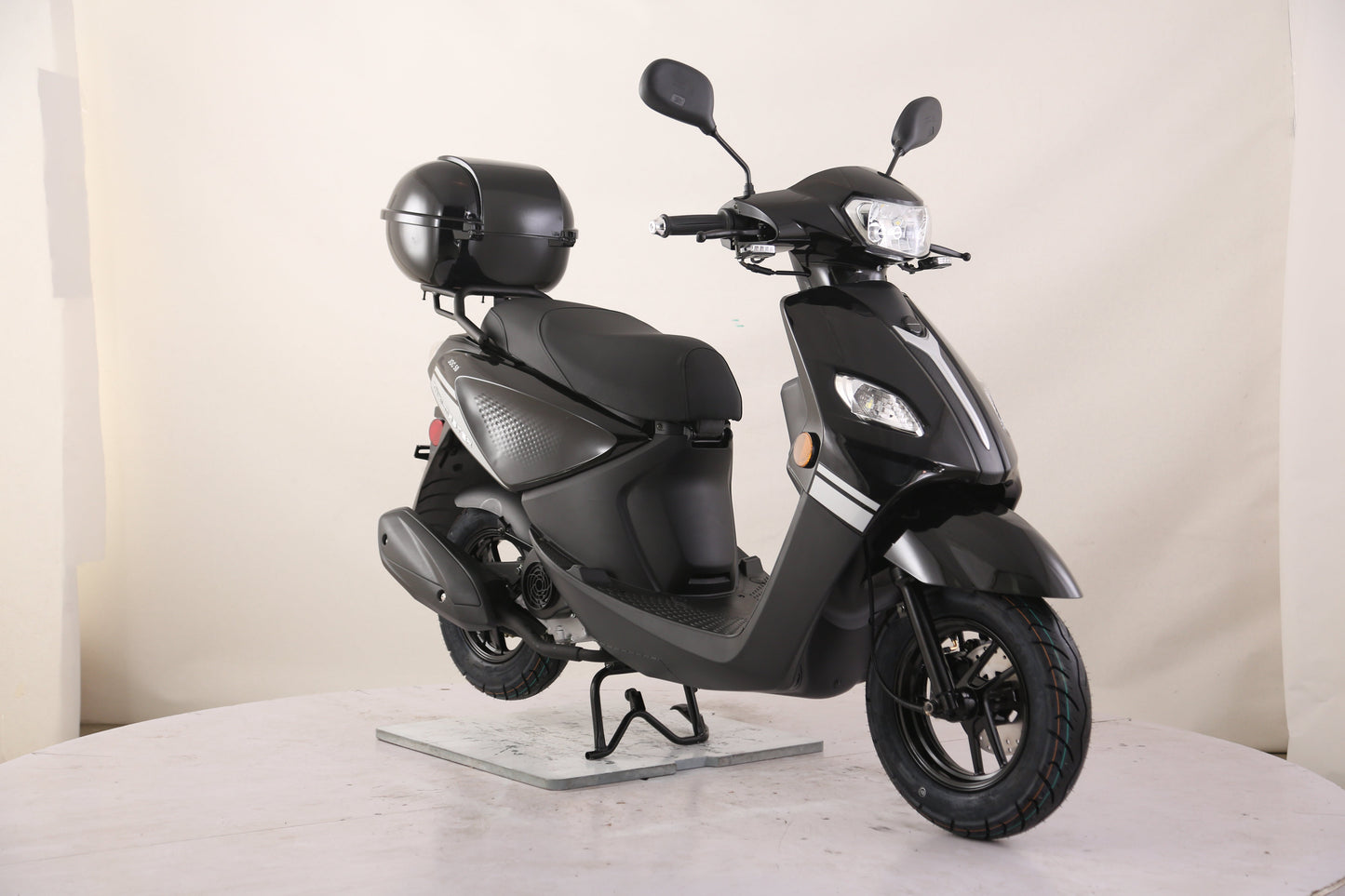 Flash 50cc Street Scooter, CVT Automatic, LED Lights, Rear Trunk Included