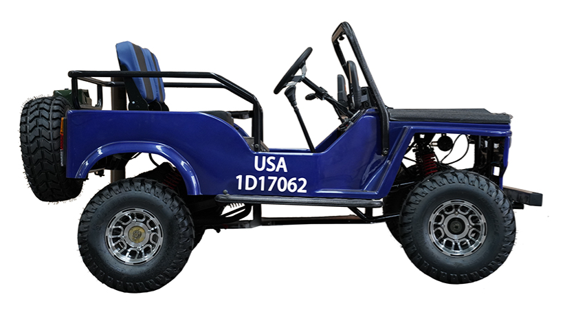 GR-2 Safari Mini Jeep Go Kart, 125cc Electric Start, 3-Speed Semi-Automatic with Reverse, Ages 12 and up