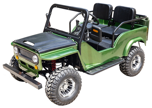 GR-2 Safari Mini Jeep Go Kart, 125cc Electric Start, 3-Speed Semi-Automatic with Reverse, Ages 12 and up