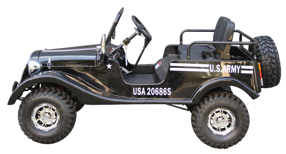 GR-5 Mini Jeep Roadster Go Kart, 125cc Electric Start, 3-Speed Semi-Automatic with Reverse, Ages 12 and up