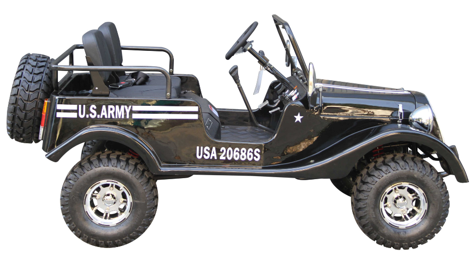 GR-5 Mini Jeep Roadster Go Kart, 125cc Electric Start, 3-Speed Semi-Automatic with Reverse, Ages 12 and up