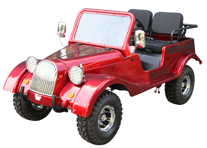 GR-5 Mini Jeep Roadster Go Kart, 125cc Electric Start, 3-Speed Semi-Automatic with Reverse, Ages 12 and up