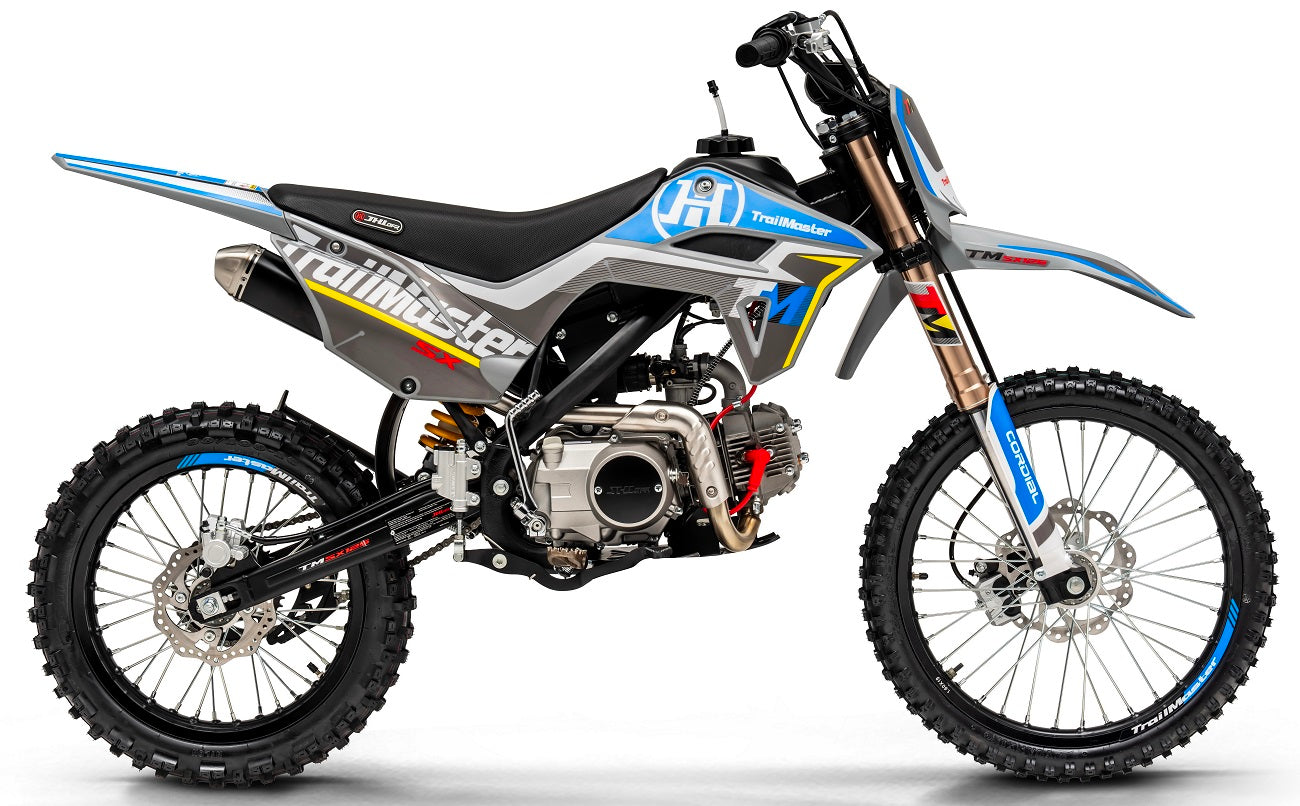SX125 Pro Series Dirt Bike, Electric Start, 4-Speed Manual, Dual Disc Brakes, (19/16) Wheels