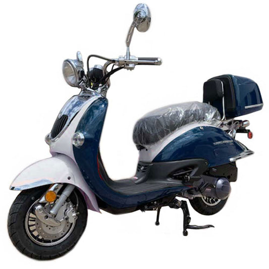 Sorrento 200 Street Scooter, Larger Engine 168.9cc, Locking Trunk, Windshield, USB Charger, Electric Start, CDI Ignition, Air Cooled