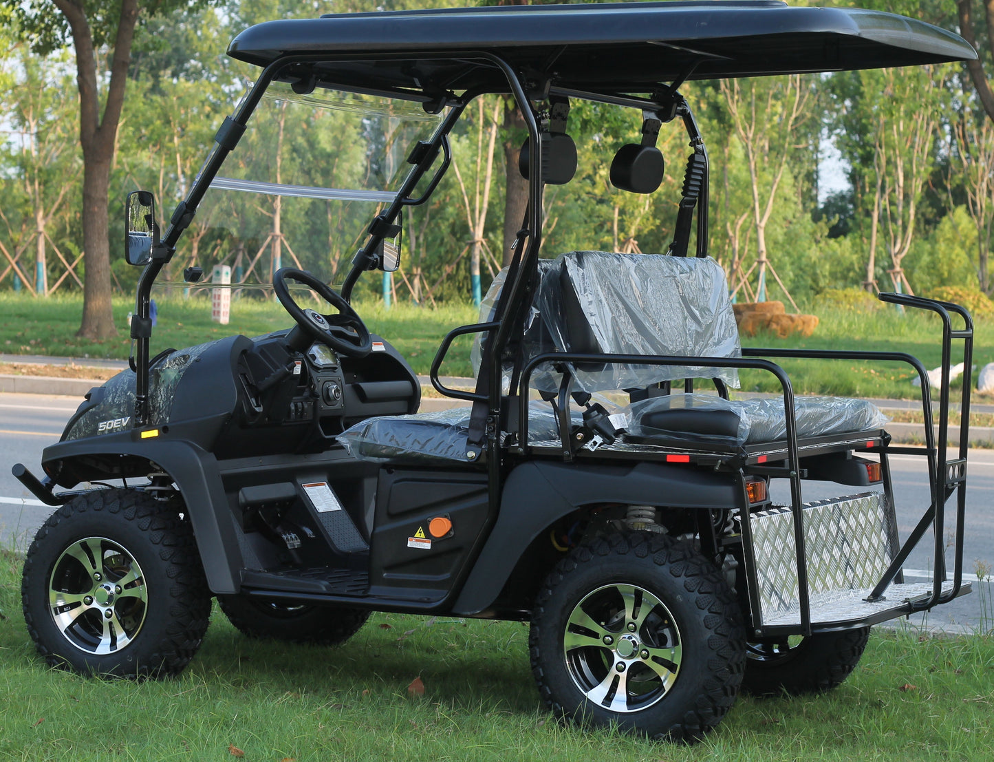 TrailMaster Taurus 50EV 4-Seat Electric Golf Cart, 60 Volt, Full DOT Light Package Included