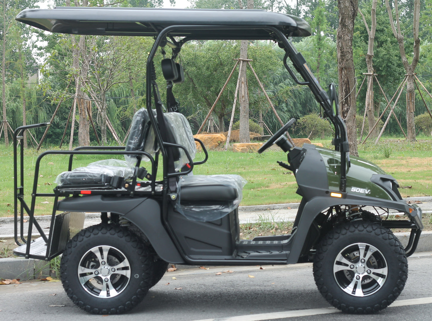 TrailMaster Taurus 50EV 4-Seat Electric Golf Cart, 60 Volt, Full DOT Light Package Included