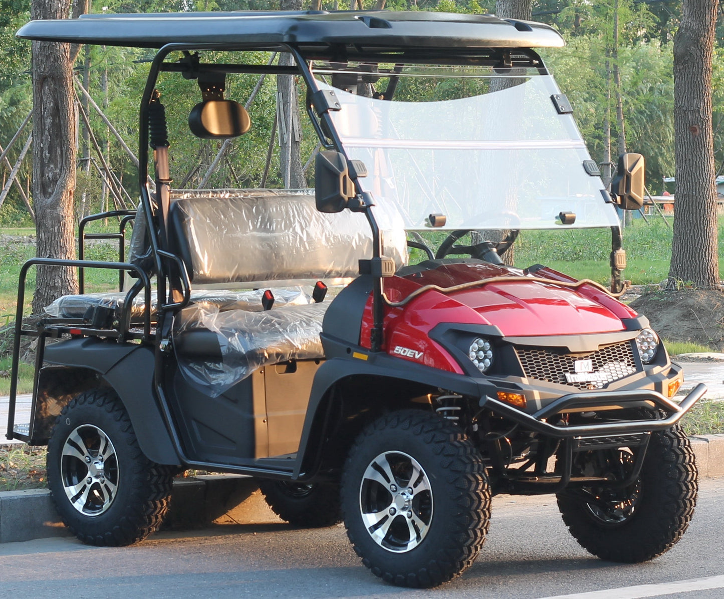 TrailMaster Taurus 50EV 4-Seat Electric Golf Cart, 60 Volt, Full DOT Light Package Included