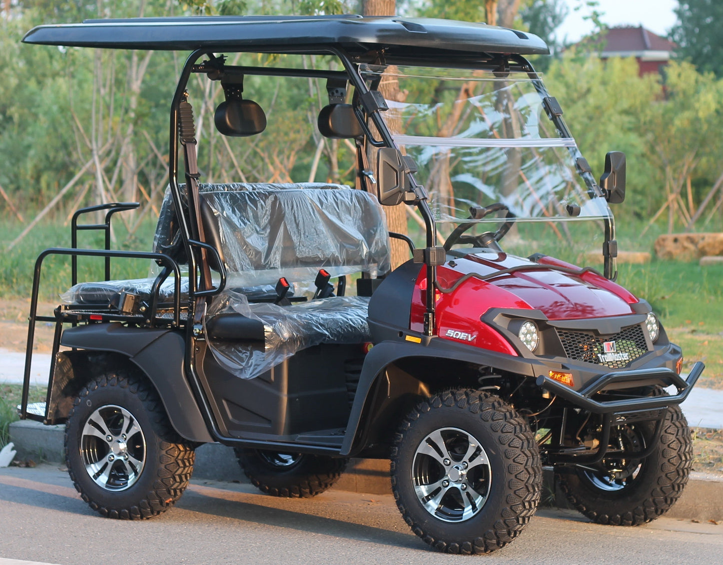 TrailMaster Taurus 50EV 4-Seat Electric Golf Cart, 60 Volt, Full DOT Light Package Included