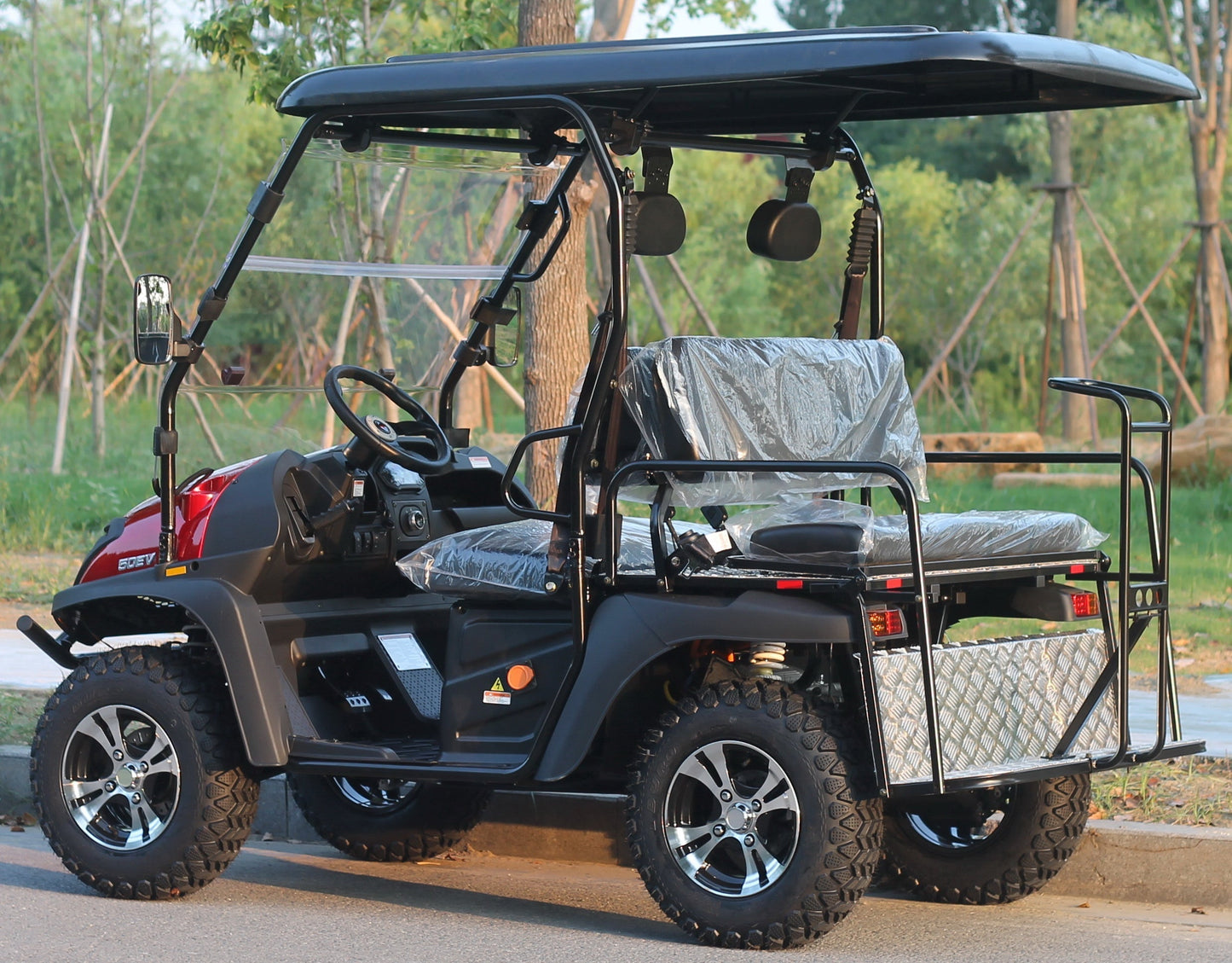 TrailMaster Taurus 50EV 4-Seat Electric Golf Cart, 60 Volt, Full DOT Light Package Included