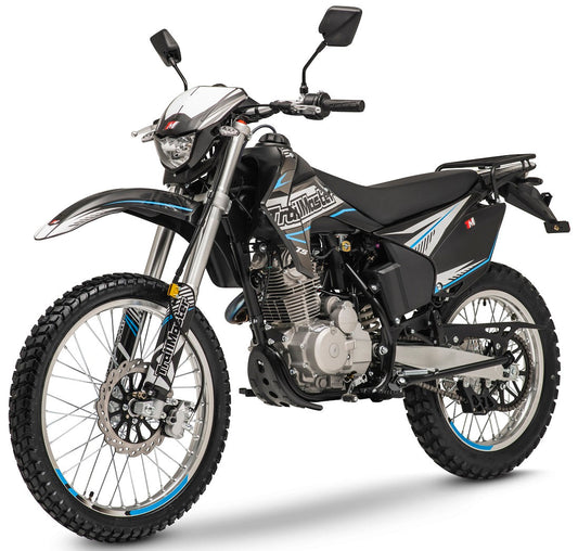 T5 Dual Sport Dirt Bike, 5-Speed Manual, 223cc Engine, Dual Disc Brakes, Electric Start with Kick backup, (21/18) Wheels