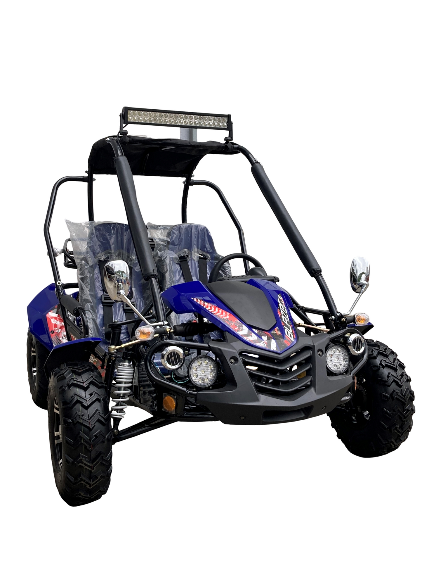 TrailMaster Blazer 200EX EFI Buggy Go Kart, LED Light Bar, Windshield Included