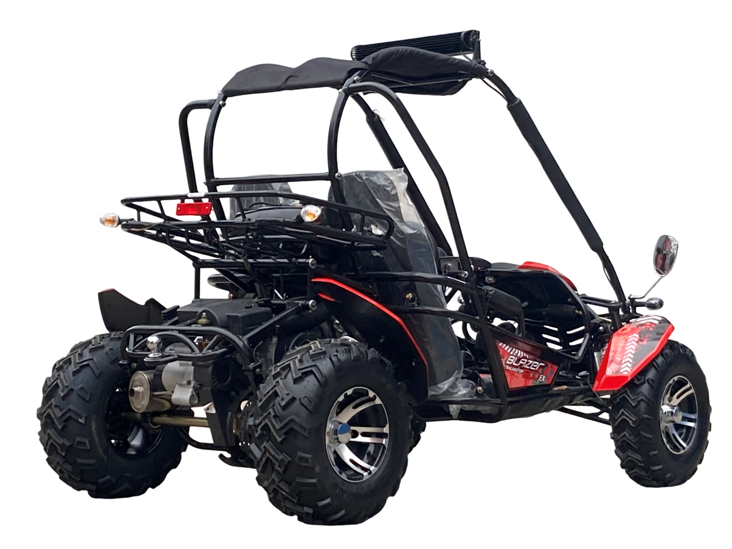 TrailMaster Blazer 200EX EFI Buggy Go Kart, LED Light Bar, Windshield Included