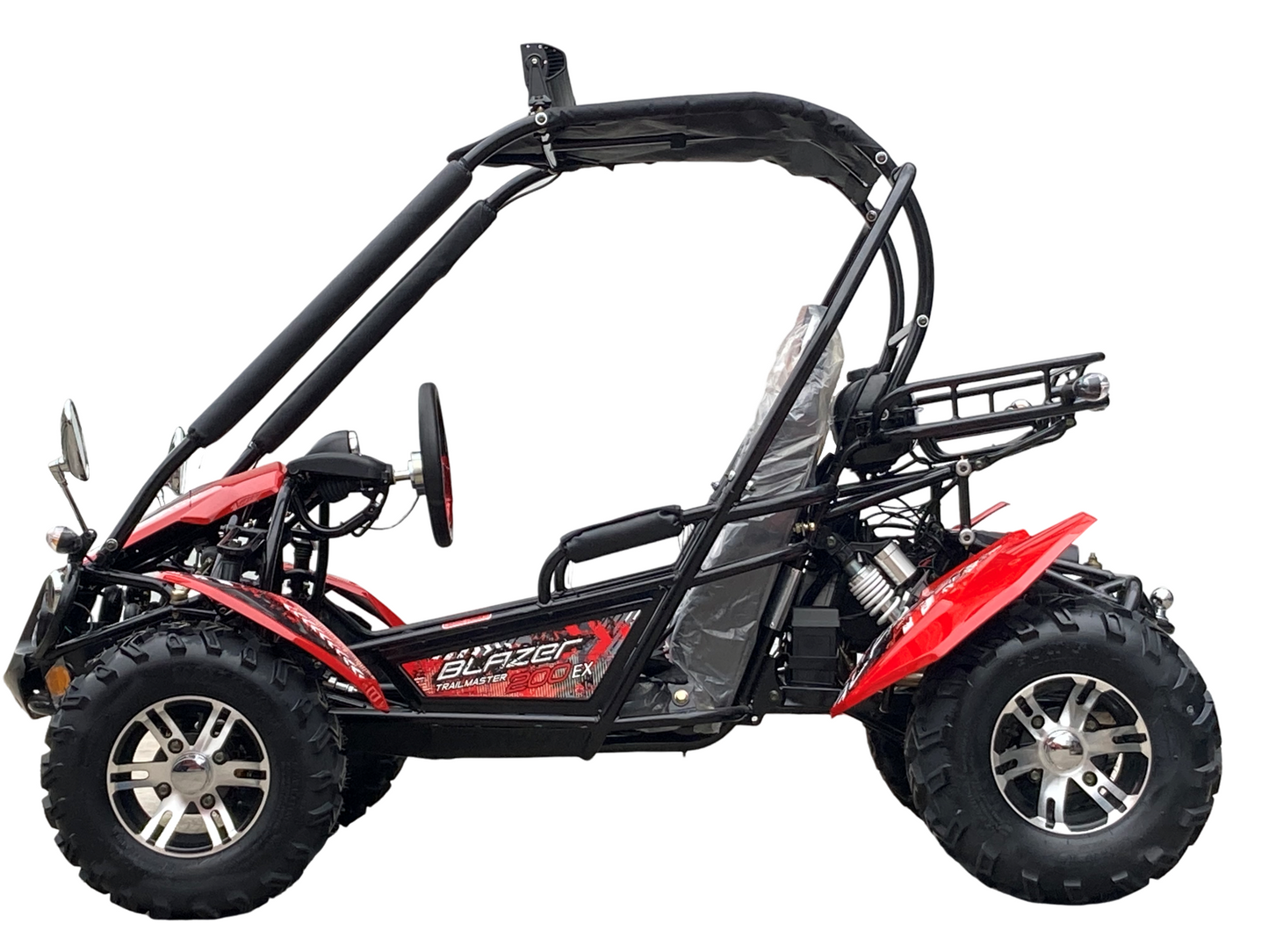 TrailMaster Blazer 200EX EFI Buggy Go Kart, LED Light Bar, Windshield Included