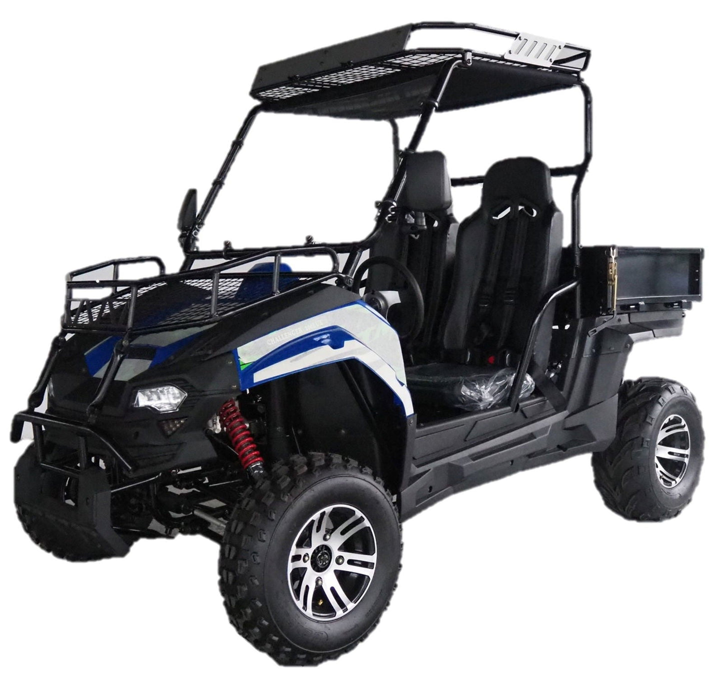Challenger 200EUX UTV Side-by-Side, Front Cargo Rack, Rear Dump Bed, Deluxe Alloy Wheels, LED Light Bar