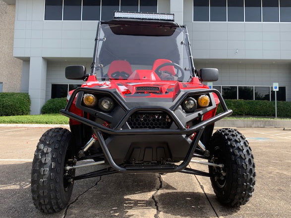 Challenger 200EX EFI UTV Deluxe, Windshield, Push Bar, Alloy Wheels, Light Bar