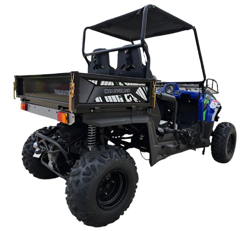 Utv Rear Shot TrailMaster Challenger 200U UTV Side-by-Side, Front Cargo Rack, Rear D ...