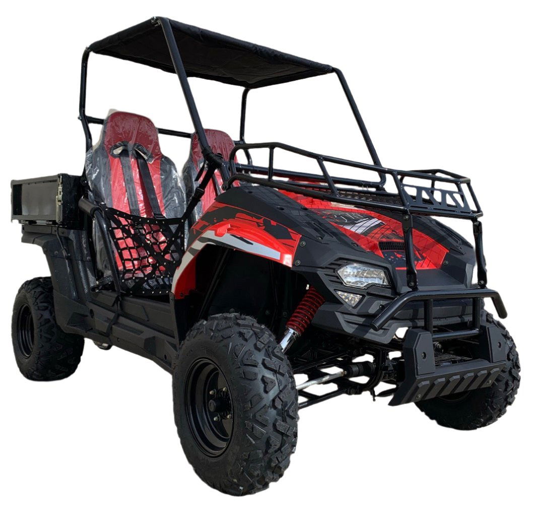 Utv Rear Shot TrailMaster Challenger 200U UTV Side-by-Side, Front Cargo Rack, Rear D ...