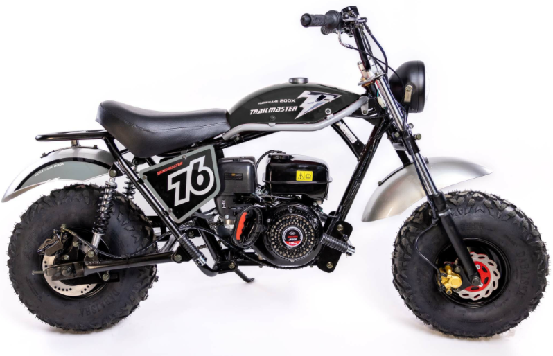 Hurricane 200X Mini Bike, 196cc 6.5hp with Torque Converter, Dual Disc Brake, Front & Rear Suspension