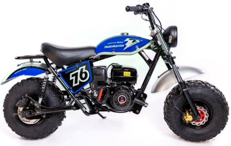 TrailMaster Hurricane 200X Mini Bike, 208cc 7.5 HP with Torque Converter, Dual Disc Brake, Front & Rear Suspension