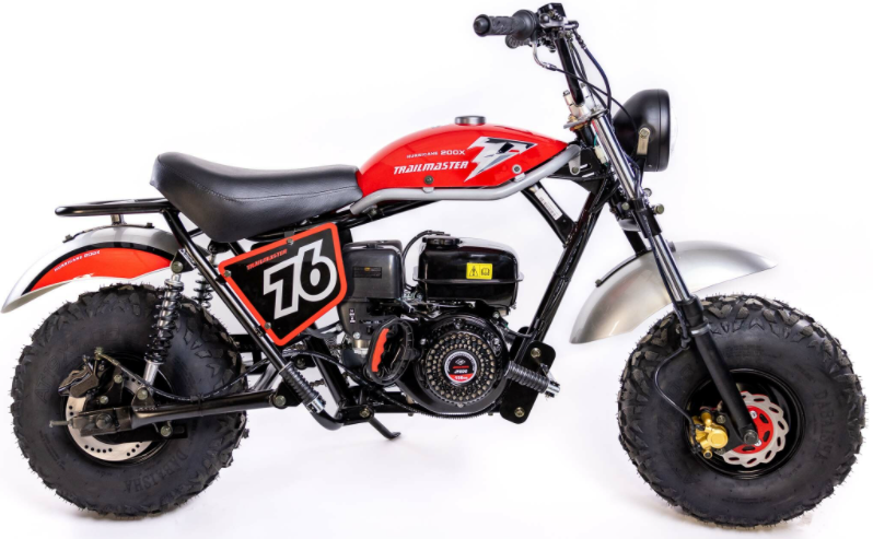 TrailMaster Hurricane 200X Mini Bike, 208cc 7.5 HP with Torque Converter, Dual Disc Brake, Front & Rear Suspension