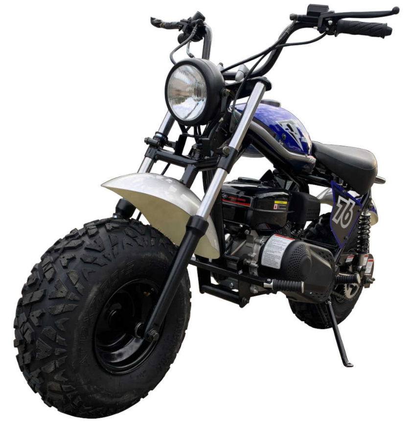 Hurricane 200X Mini Bike, 196cc 6.5hp with Torque Converter, Dual Disc Brake, Front & Rear Suspension