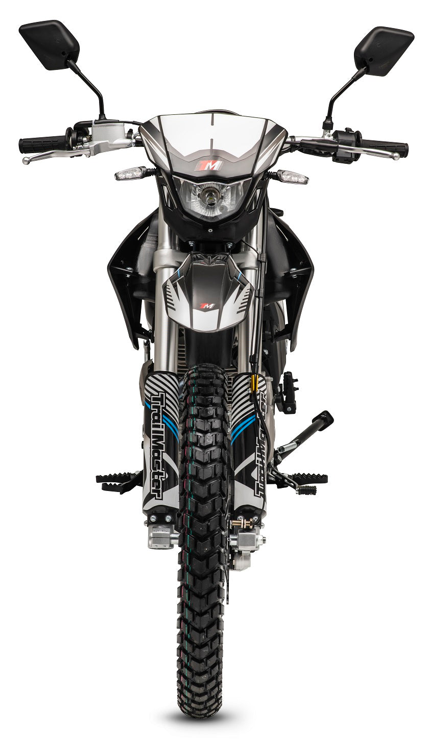 T5 Dual Sport Dirt Bike, 5-Speed Manual, 223cc Engine, Dual Disc Brakes, Electric Start with Kick backup, (21/18) Wheels