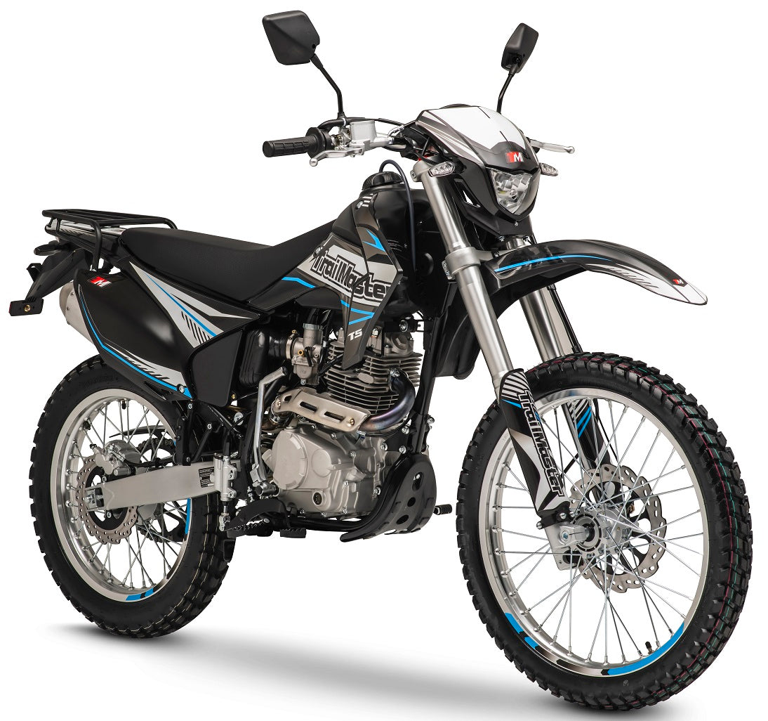 T5 Dual Sport Dirt Bike, 5-Speed Manual, 223cc Engine, Dual Disc Brakes, Electric Start with Kick backup, (21/18) Wheels