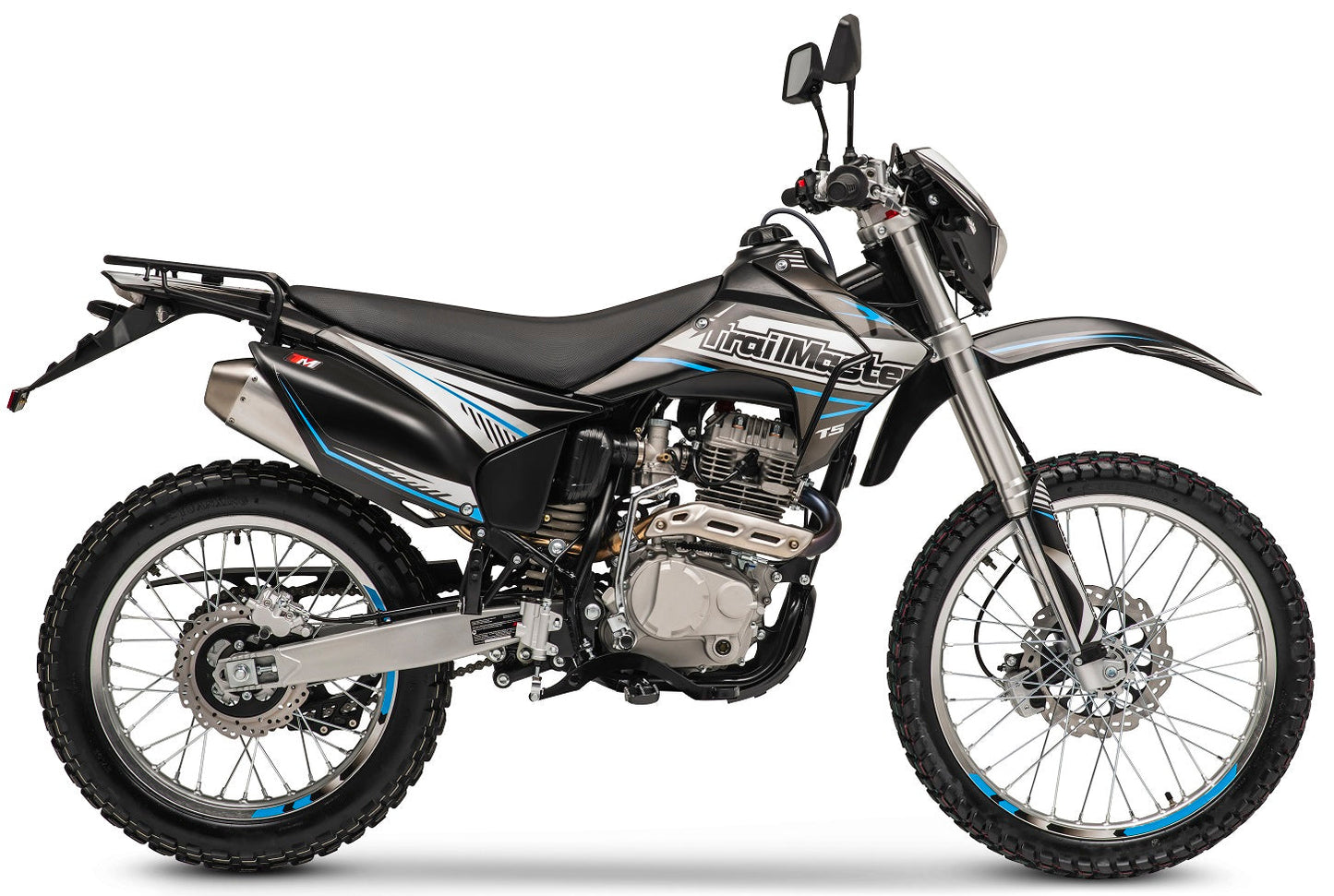 T5 Dual Sport Dirt Bike, 5-Speed Manual, 223cc Engine, Dual Disc Brakes, Electric Start with Kick backup, (21/18) Wheels
