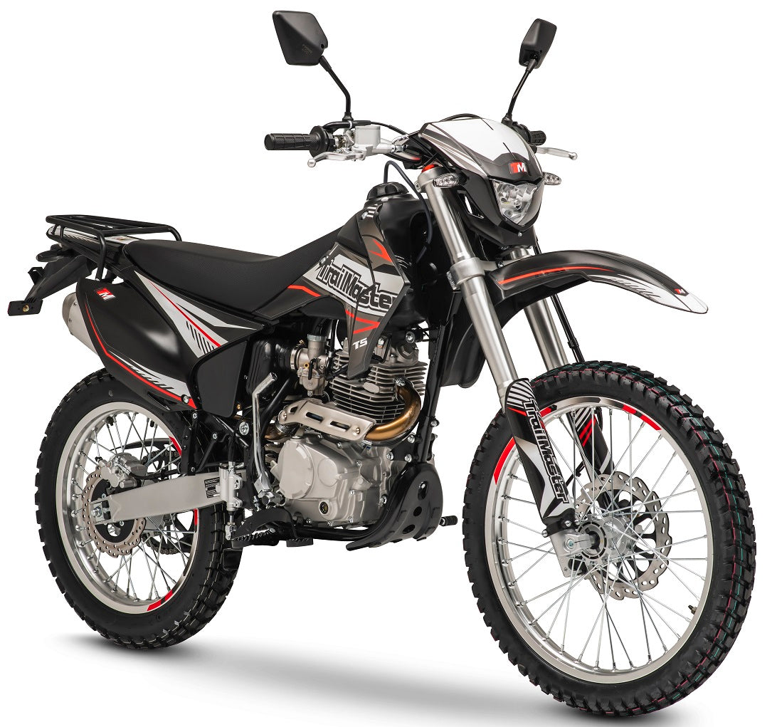T5 Dual Sport Dirt Bike, 5-Speed Manual, 223cc Engine, Dual Disc Brakes, Electric Start with Kick backup, (21/18) Wheels