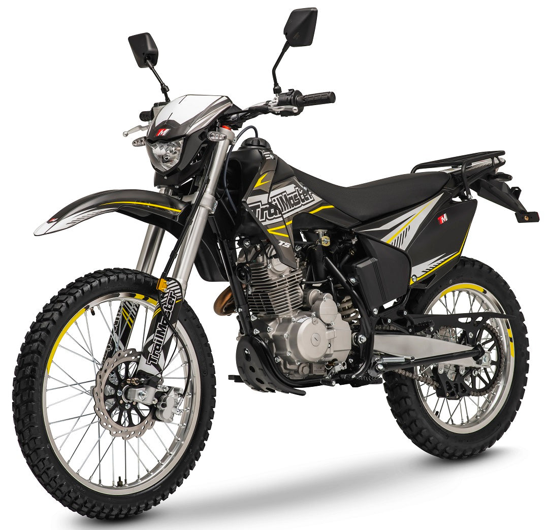 T5 Dual Sport Dirt Bike, 5-Speed Manual, 223cc Engine, Dual Disc Brakes, Electric Start with Kick backup, (21/18) Wheels