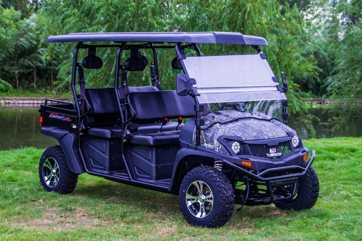 Taurus 80ED-U 4-Seat Electric Golf Cart with Dump Bed, 72 Volt, Aluminum Alloy Wheels