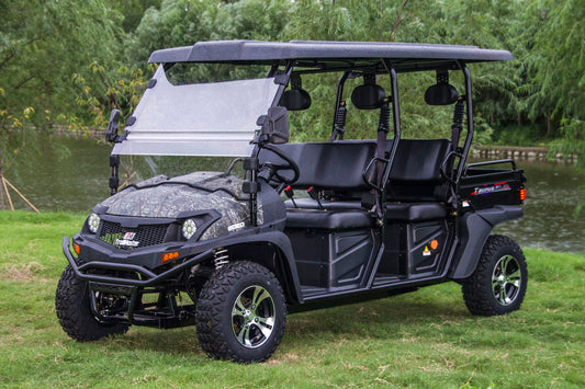 Taurus 80ED-U 4-Seat Electric Golf Cart with Dump Bed, 72 Volt, Aluminum Alloy Wheels