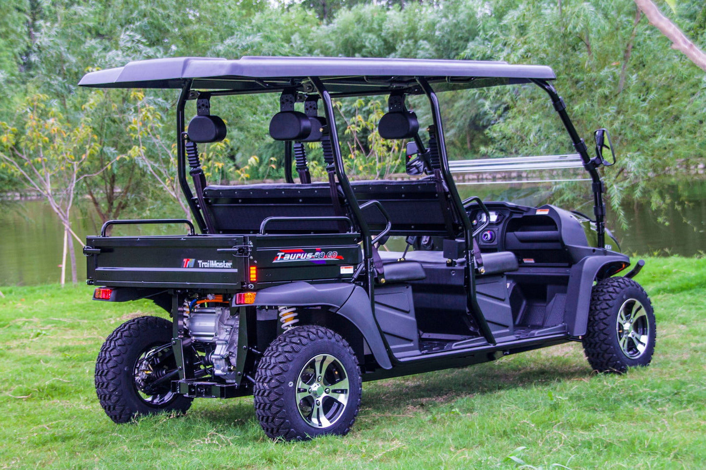 TrailMaster Taurus 80ED-U 4-Seat Electric Golf Cart with Dump Bed, 72 Volt, Aluminum Alloy Wheels