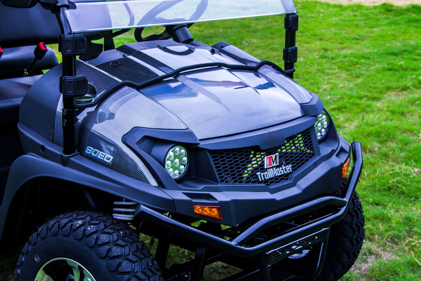 TrailMaster Taurus 80ED-U 4-Seat Electric Golf Cart with Dump Bed, 72 Volt, Aluminum Alloy Wheels