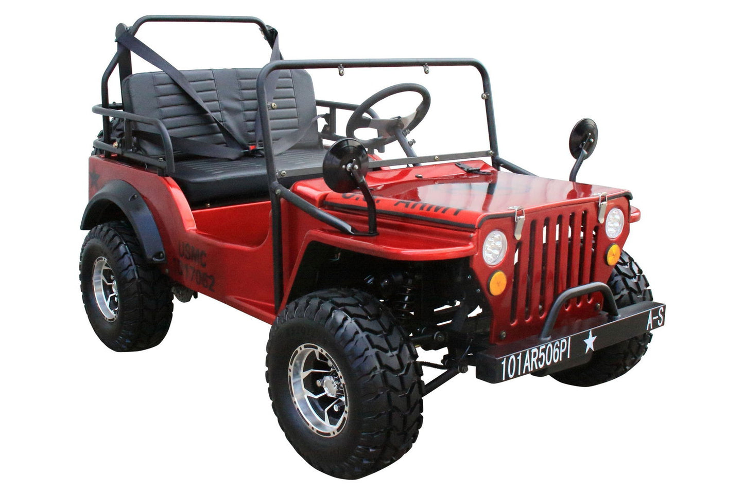 Willys Style Jeep Go Kart, 125cc Gas Engine, 3-speed with Reverse