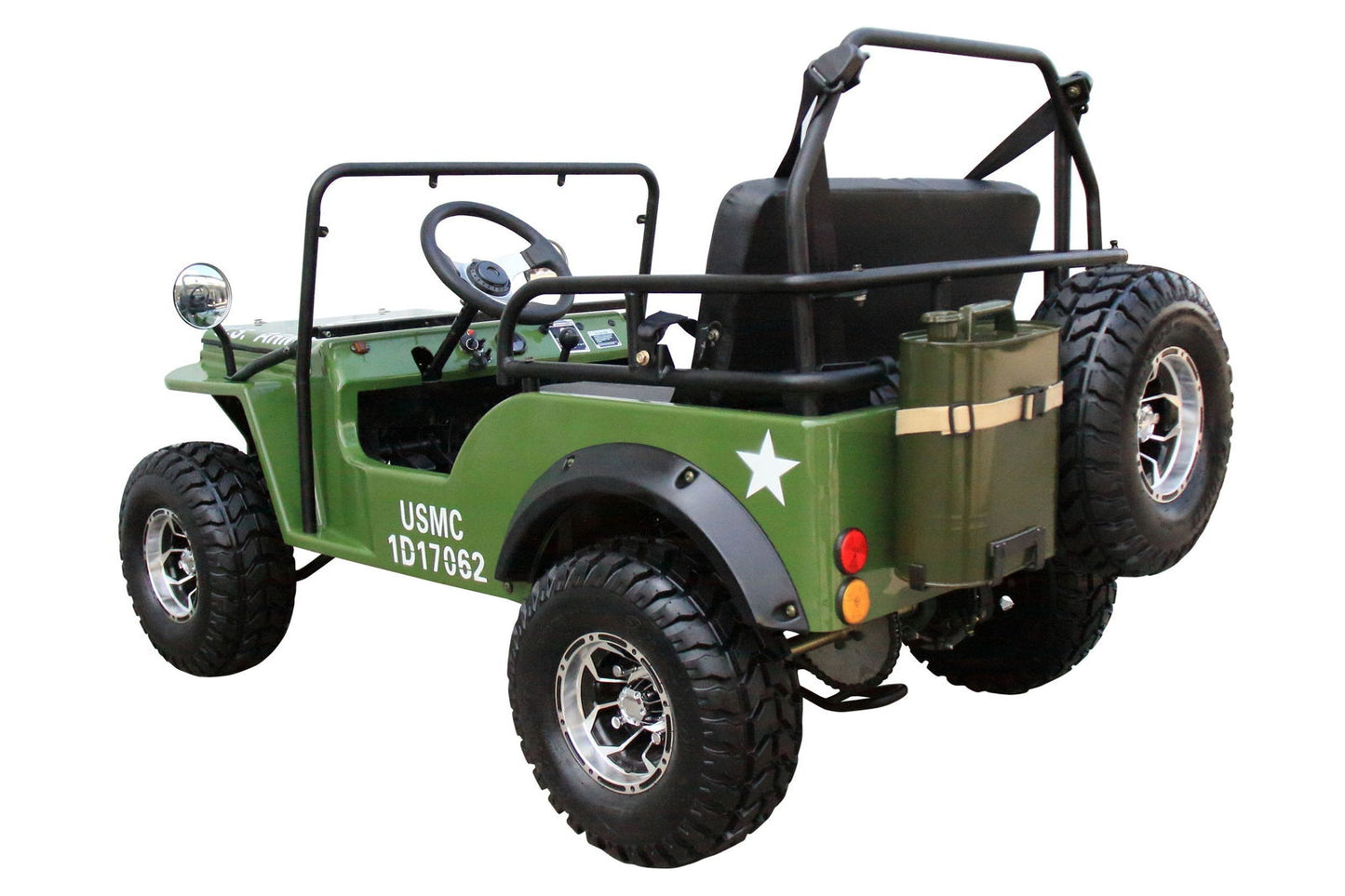 Willys Style Jeep Go Kart, 125cc Gas Engine, 3-speed with Reverse