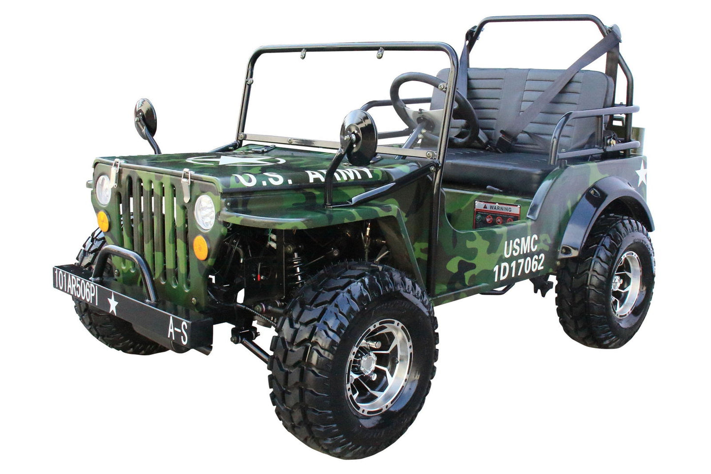 Willys Style Jeep Go Kart, 125cc Gas Engine, 3-speed with Reverse