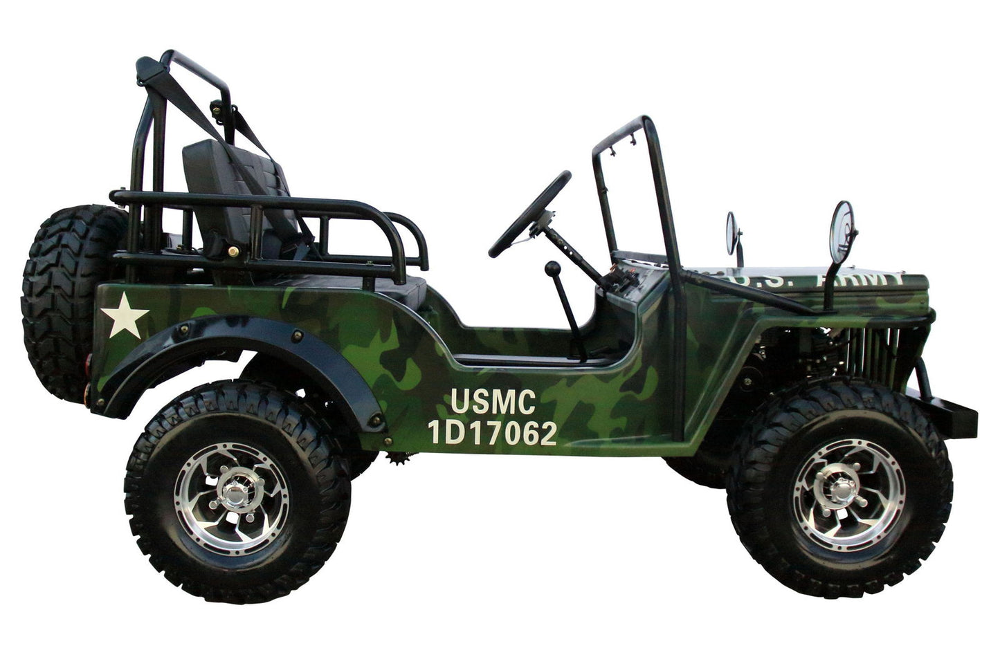 Willys Style Jeep Go Kart, 125cc Gas Engine, 3-speed with Reverse