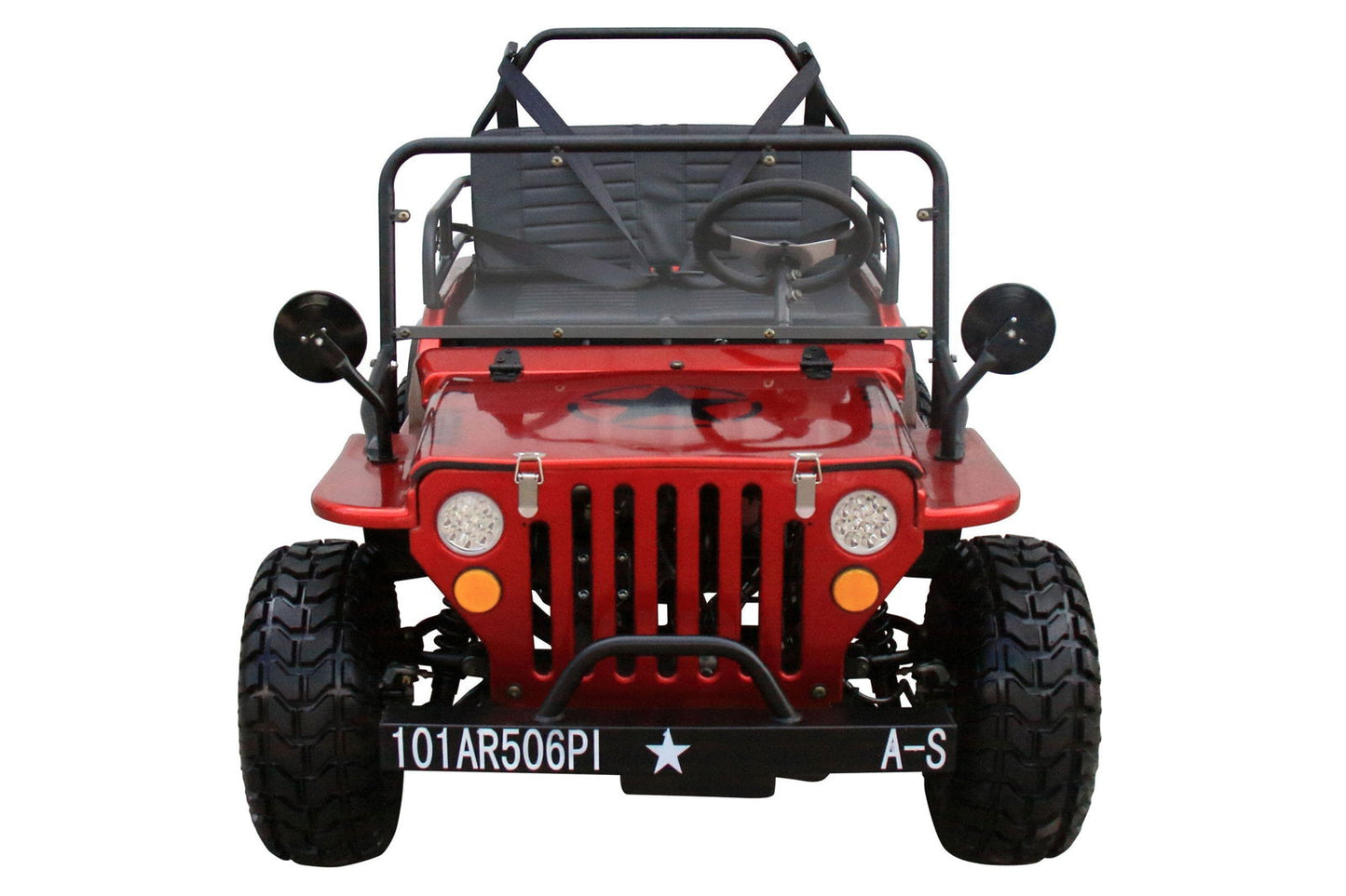 Willys Style Jeep Go Kart, 125cc Gas Engine, 3-speed with Reverse